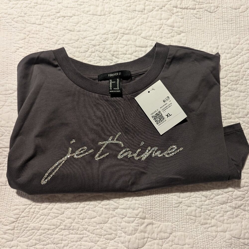 Charcoal Crop Tee